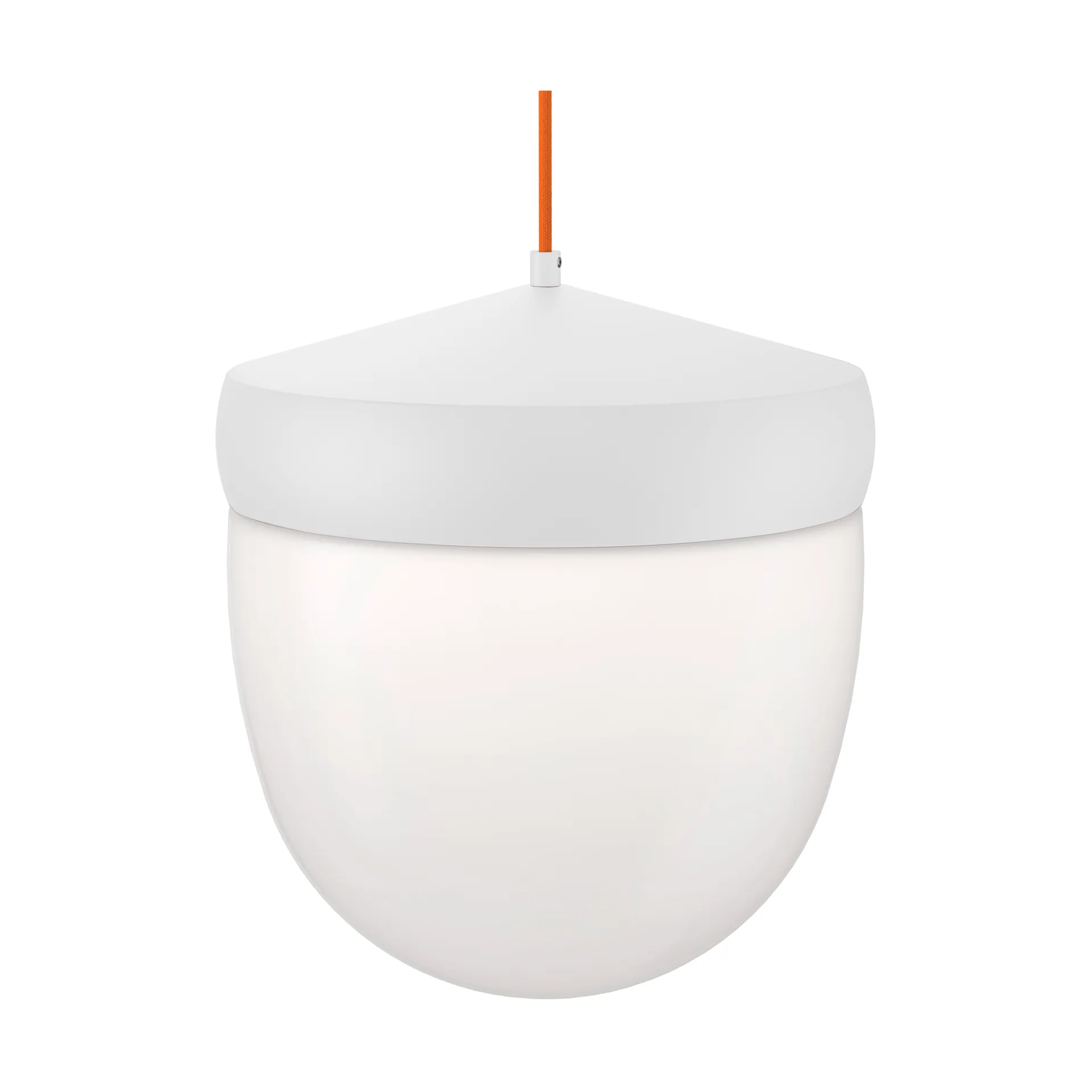Pan pendel frostet 30 cm, Hvit-oransje Noon