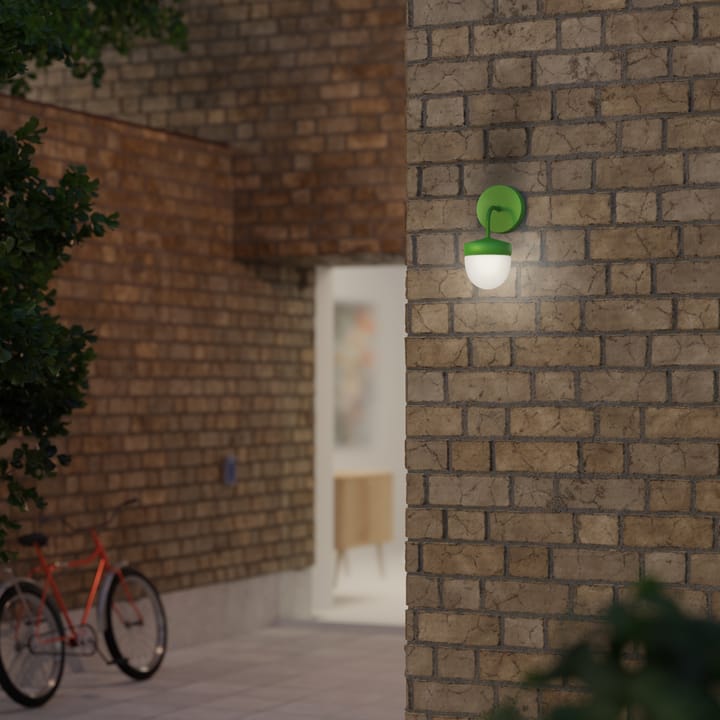 Pan vegglampe frostet 10 cm, Lysegrønn Noon