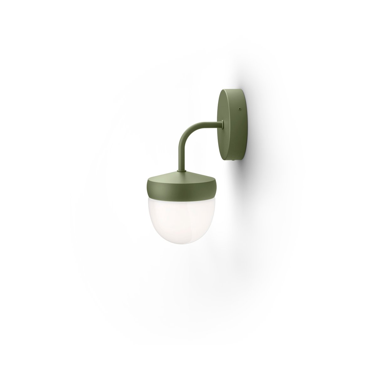 Bilde av Noon Pan vegglampe frostet 10 cm Militærgrønn