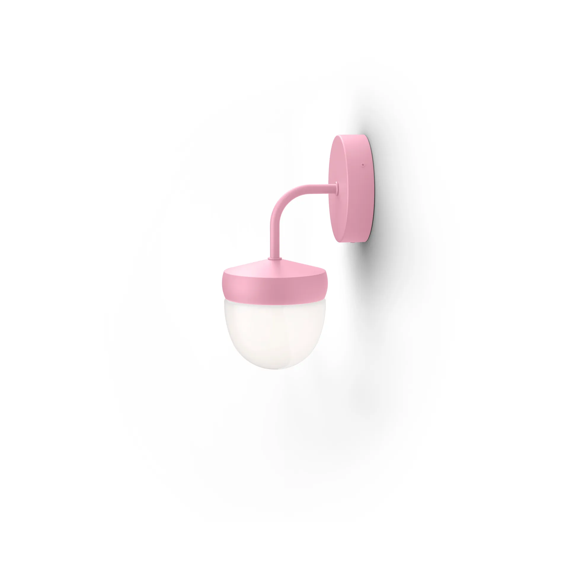 Pan vegglampe frostet 10 cm, Rosa Noon