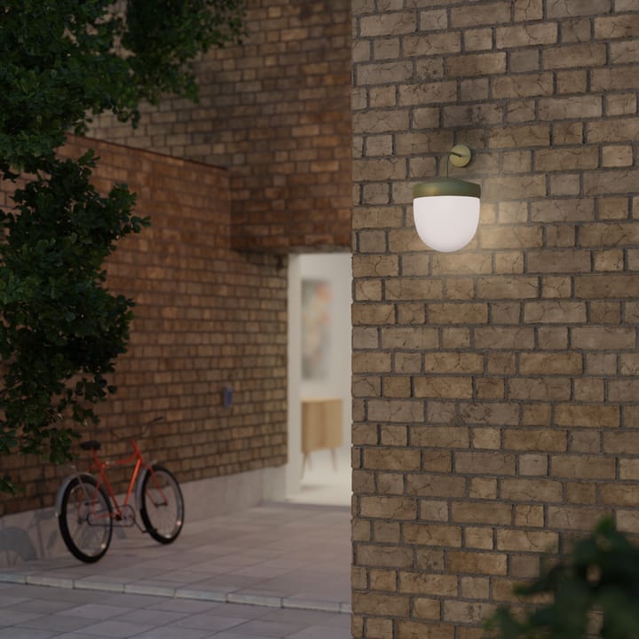 Pan vegglampe frostet 30 cm, Olivengrå Noon
