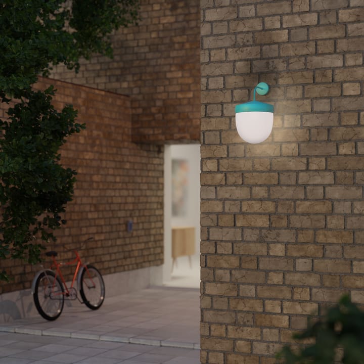 Pan vegglampe frostet 30 cm, Turkis Noon