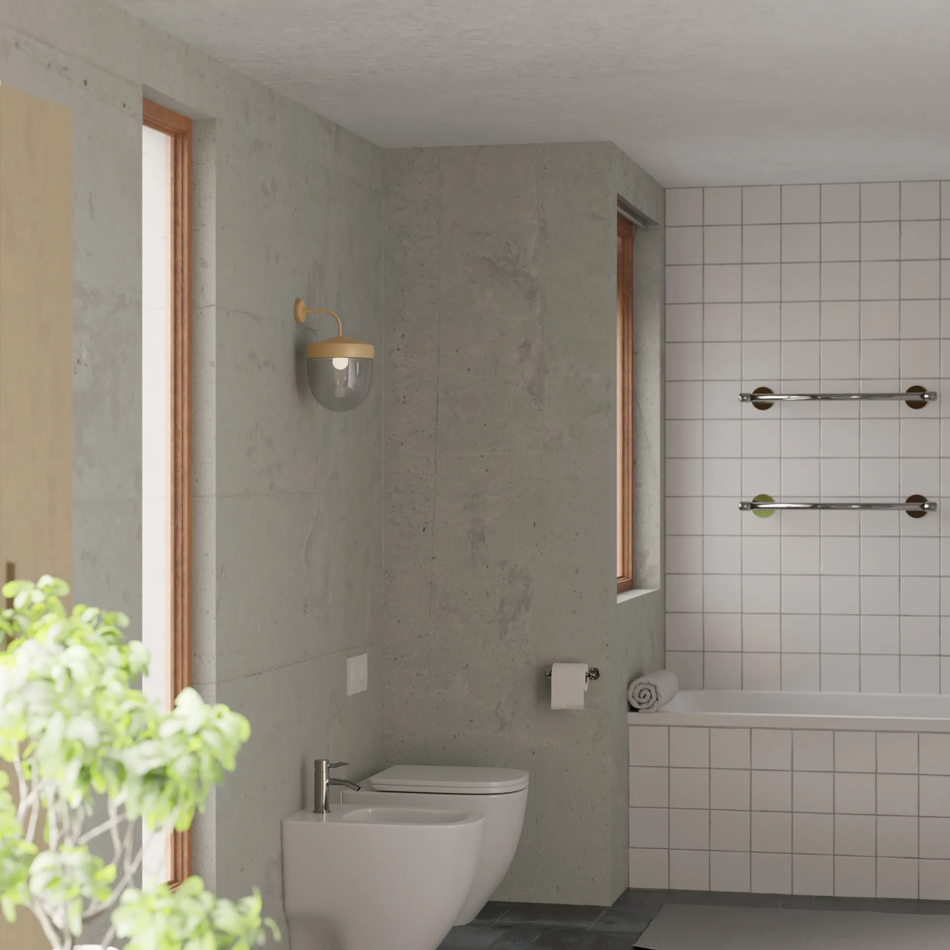 Pan vegglampe klar 30 cm, Beige Noon