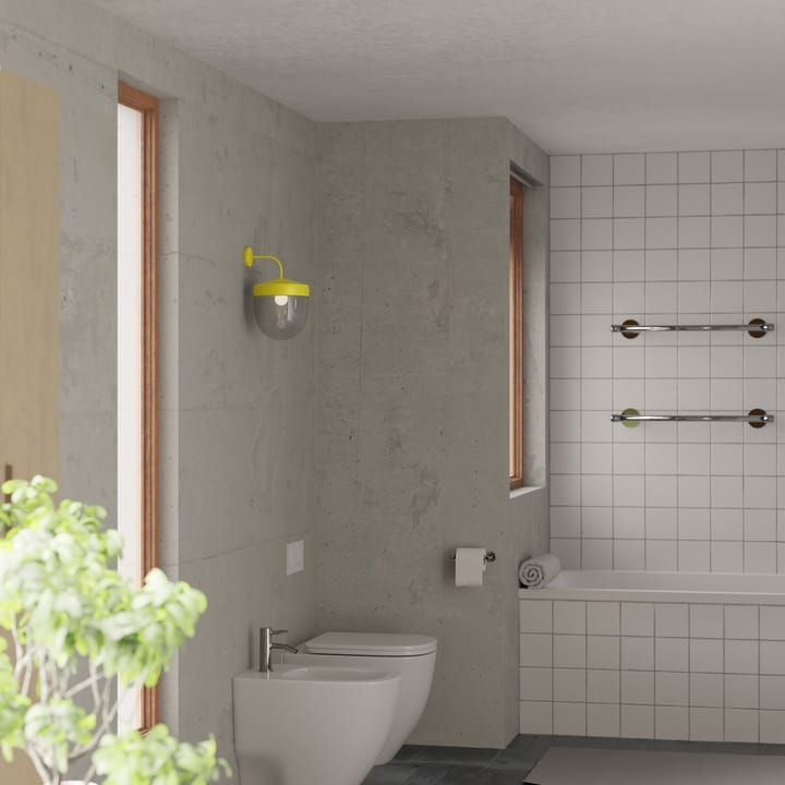 Pan vegglampe klar 30 cm, Gul Noon