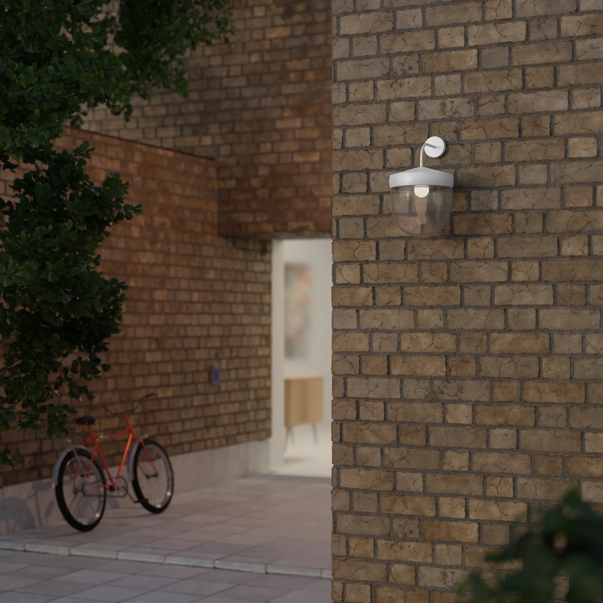 Pan vegglampe klar 30 cm, Hvit Noon