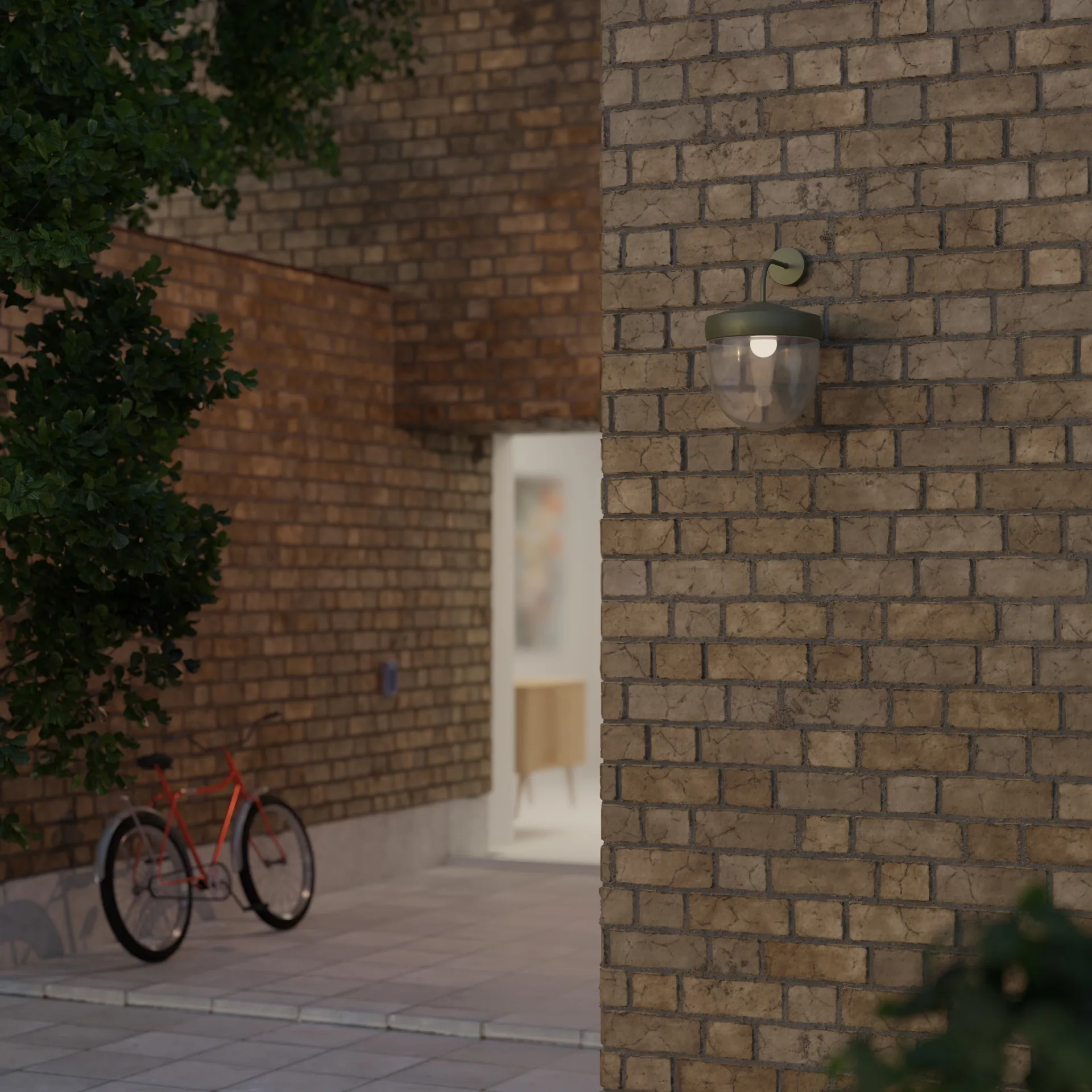 Pan vegglampe klar 30 cm, Militærgrønn Noon