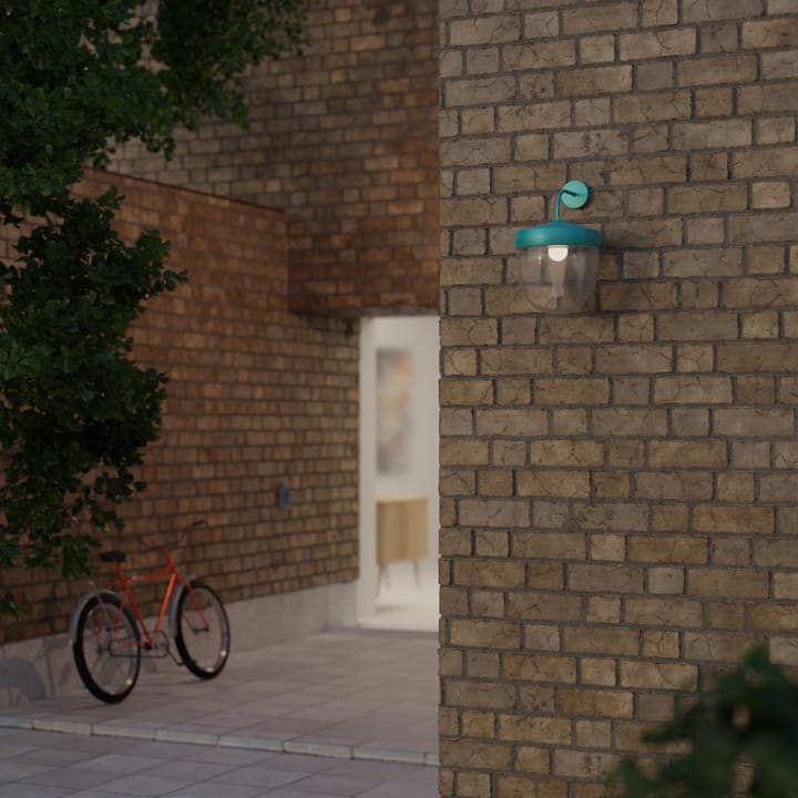 Pan vegglampe klar 30 cm, Turkis Noon