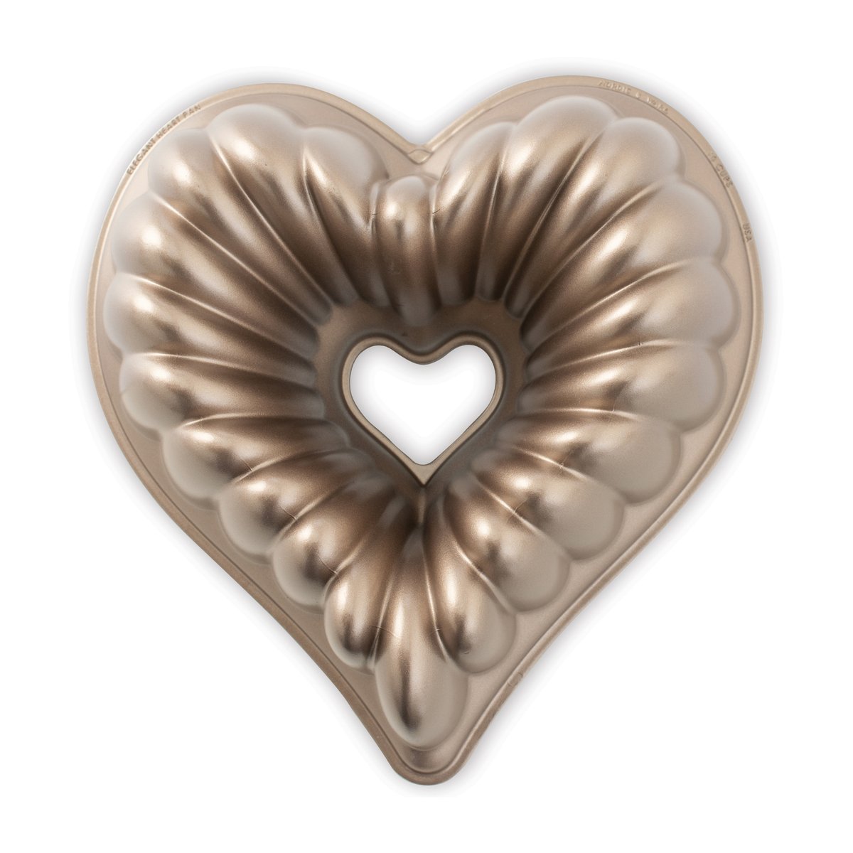 Nordic Ware Elegant Heart Bundt kakeform 2,4 L | Skandinavisk Design | Kakeformer & Pepperkakeformer | Gullfarge