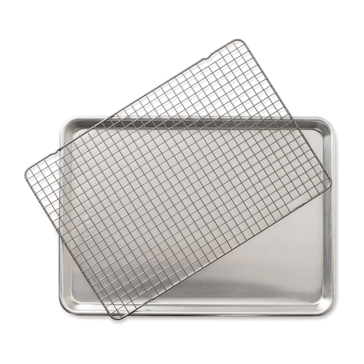 Nordic Ware Naturals stekeplate med grillrist 32,7 x 45,4 cm