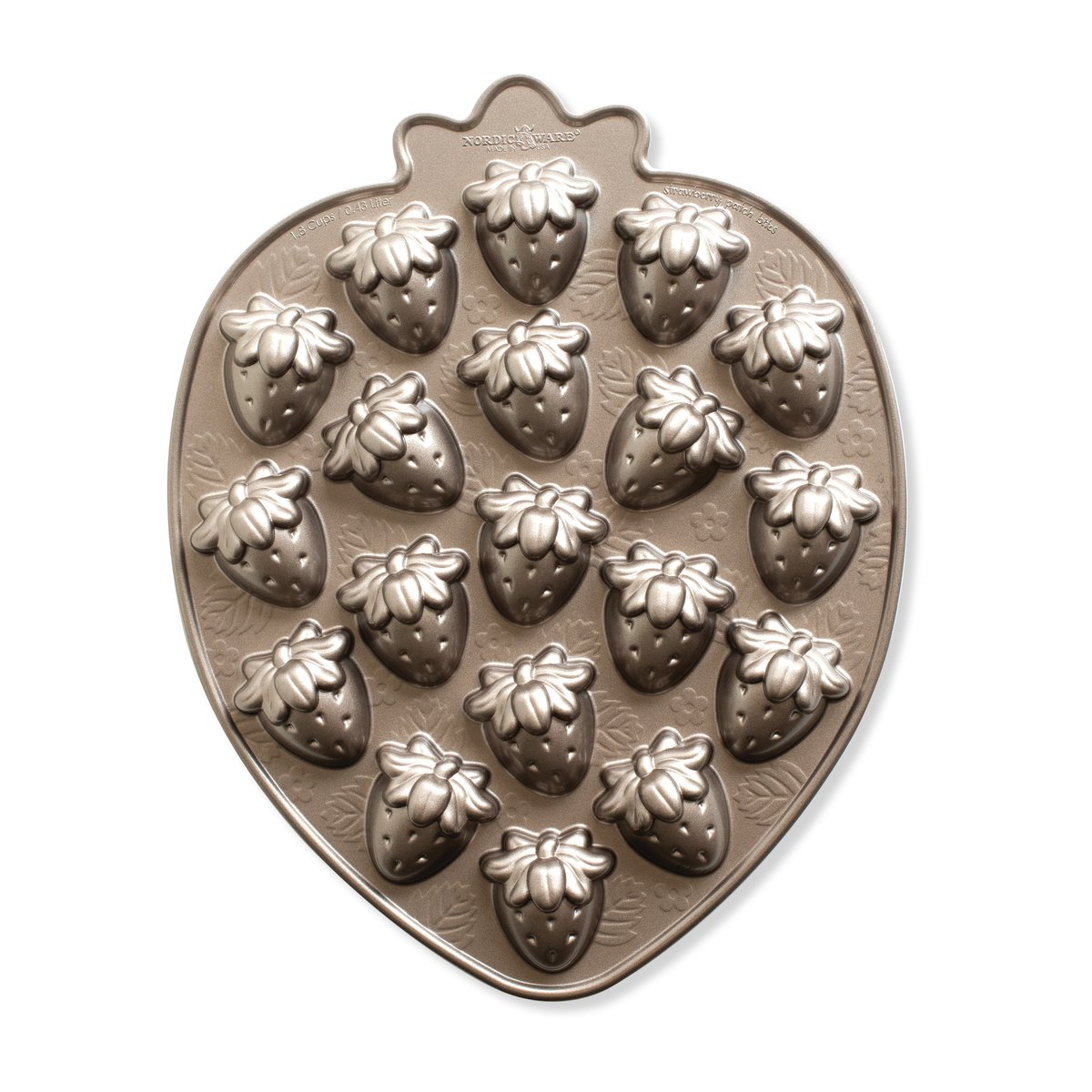 Nordic Ware strawberry bites bakeform 0,4 l | Skandinavisk Design | Kakeformer & Pepperkakeformer | Sølv