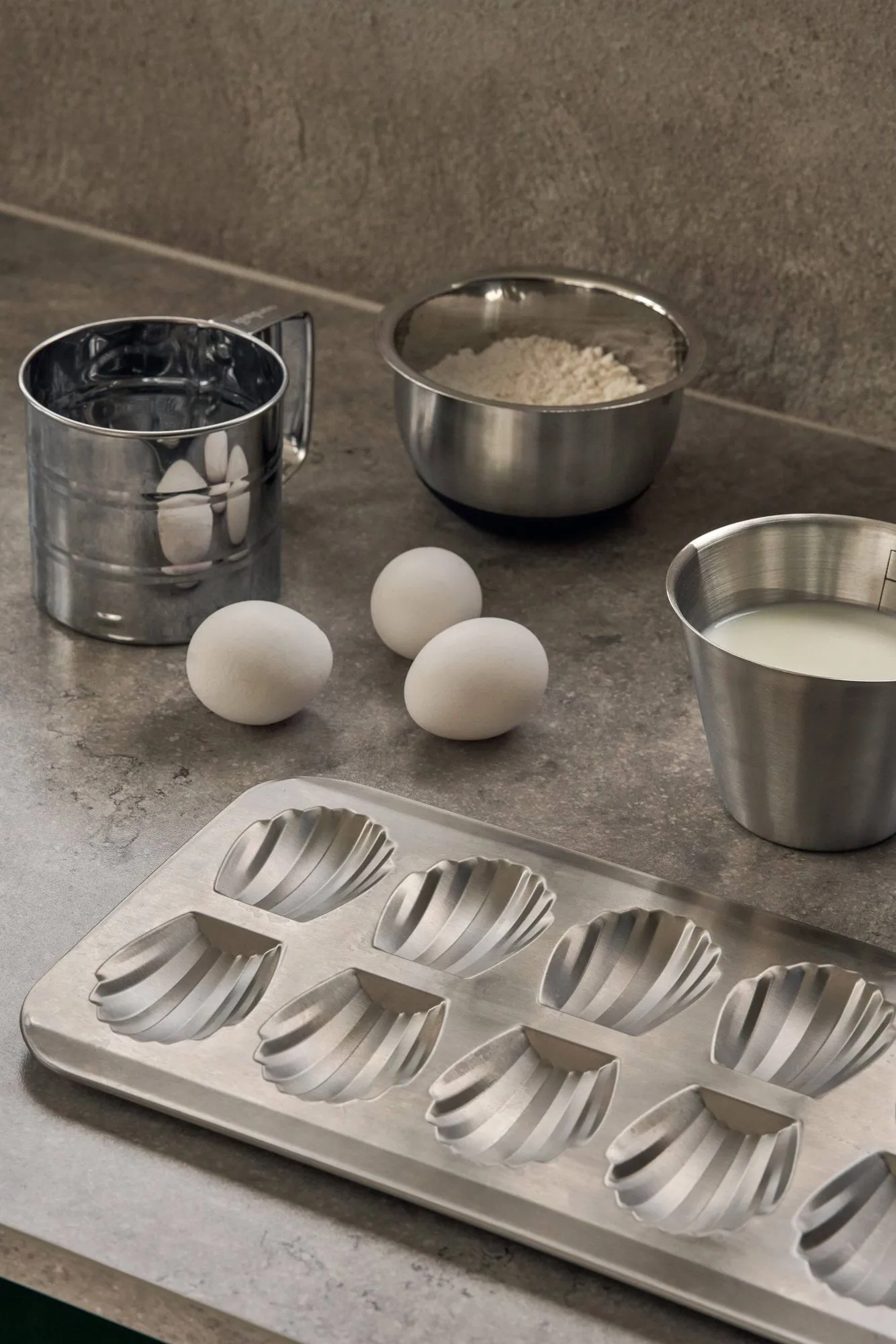 BAKE madeleineform, Rustfritt stål, 12stk Nordwik