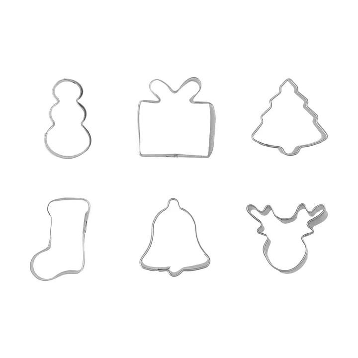 BAKE pepperkakeform - Jul, mini, 6 deler - Nordwik