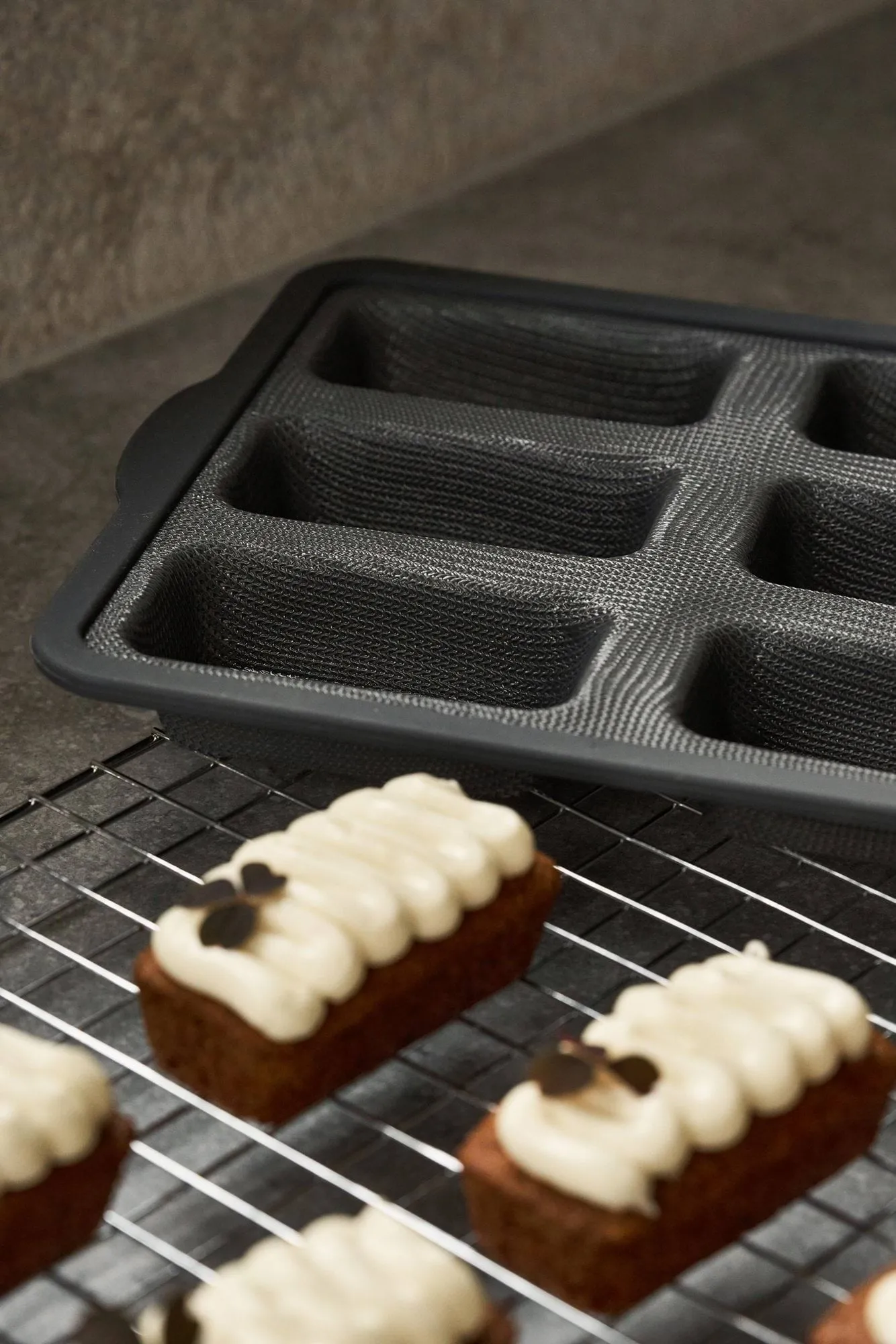BAKE silikonform med forsterket ramme, Rektangulær, 6 stk., 26,2x22,1 cm Nordwik