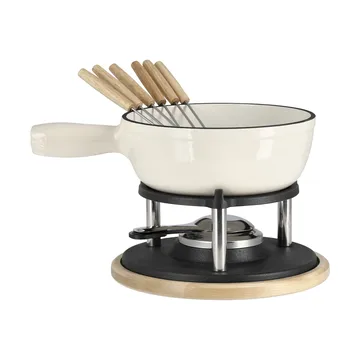 Emaljert fonduegryte - Krem, 1,8 l - Nordwik