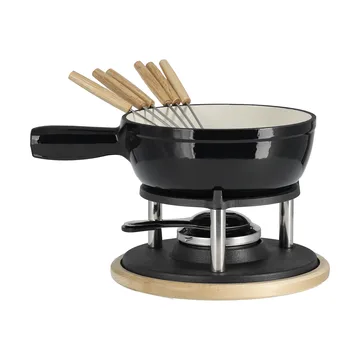 Emaljert fonduegryte - Svart, 1,8 l - Nordwik