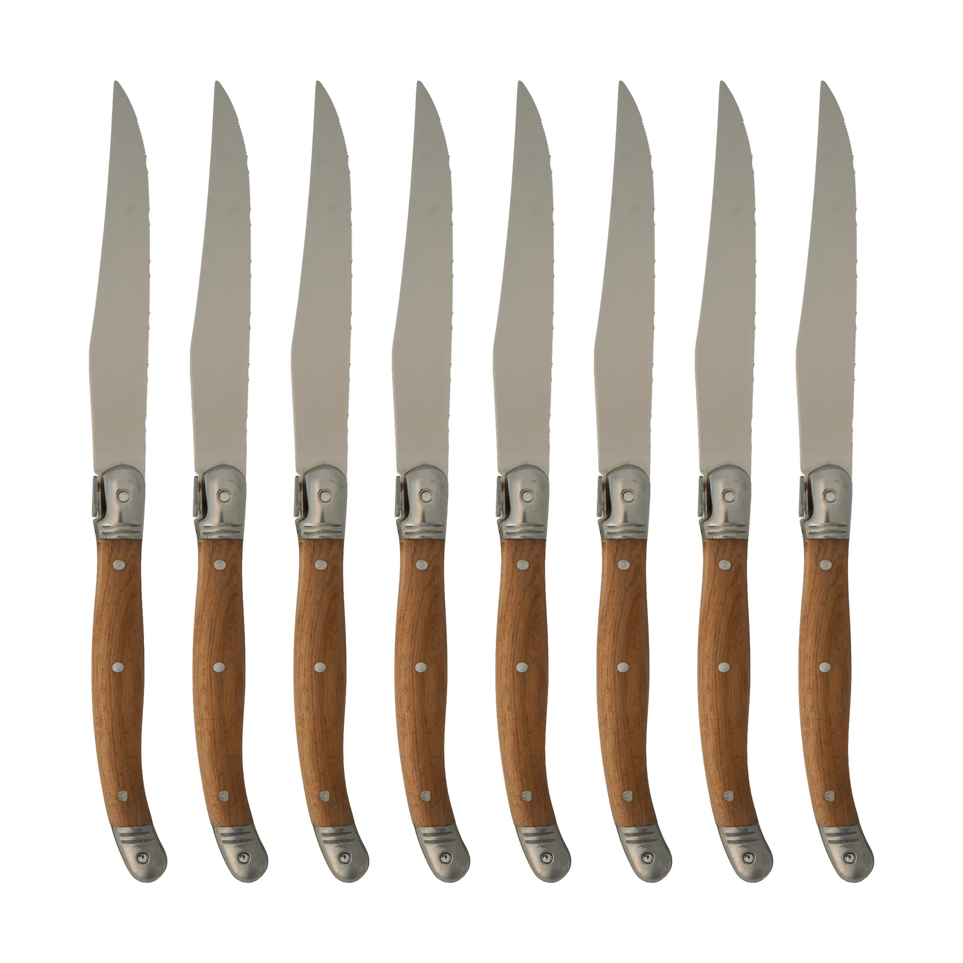 Nordwik Nordwik grillkniv 8-pakning Rustfritt st&aring;l-tre