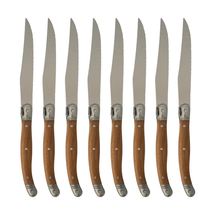 Nordwik grillkniv 8-pakning - Rustfritt stål-tre - Nordwik