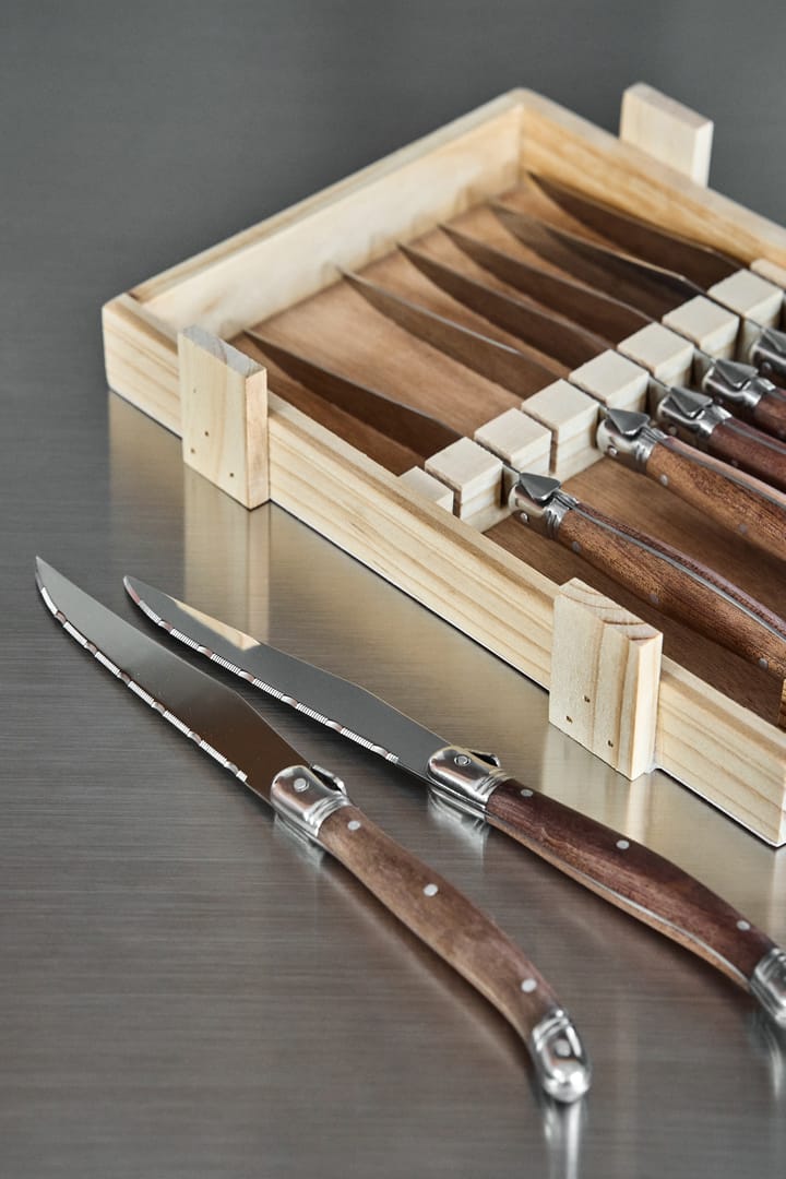 Nordwik grillkniv 8-pakning, Rustfritt stål-tre Nordwik