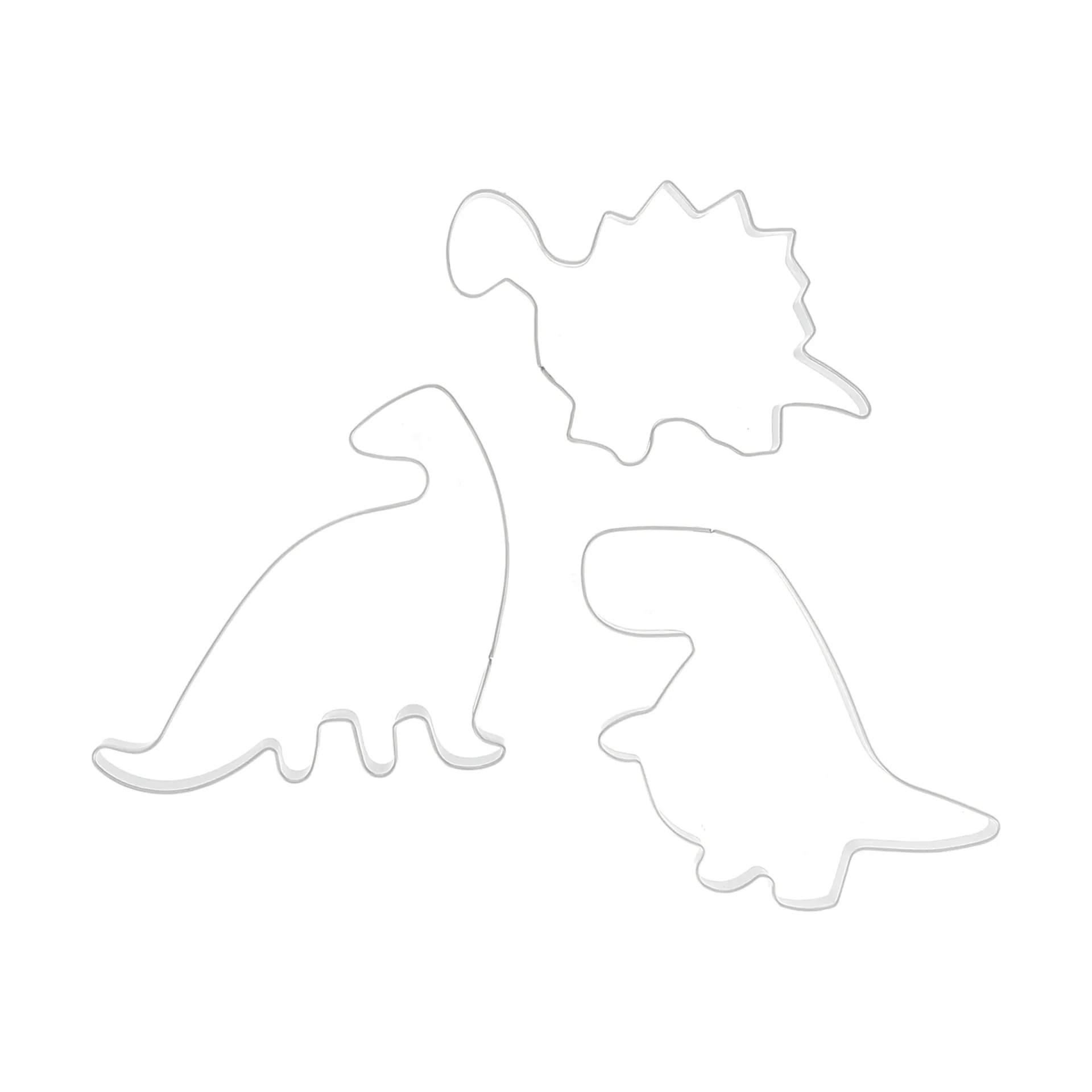 Nordwik pepperkakeform dinosaur 3 deler, Rustfritt stål Nordwik