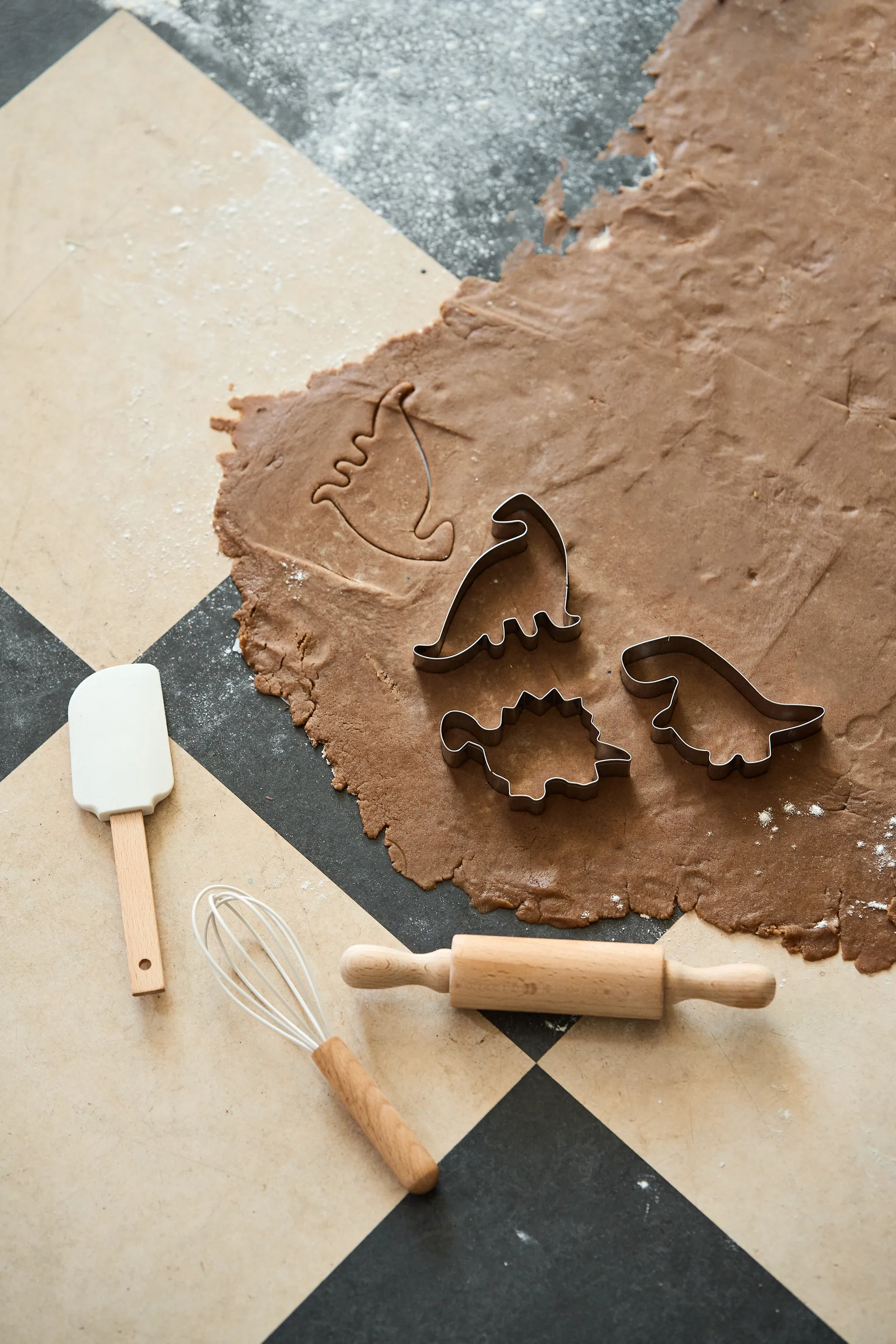 Nordwik pepperkakeform dinosaur 3 deler, Rustfritt stål Nordwik