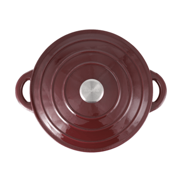 Nordwik støpejernsgryte rund 5 l - Burgundy - Nordwik