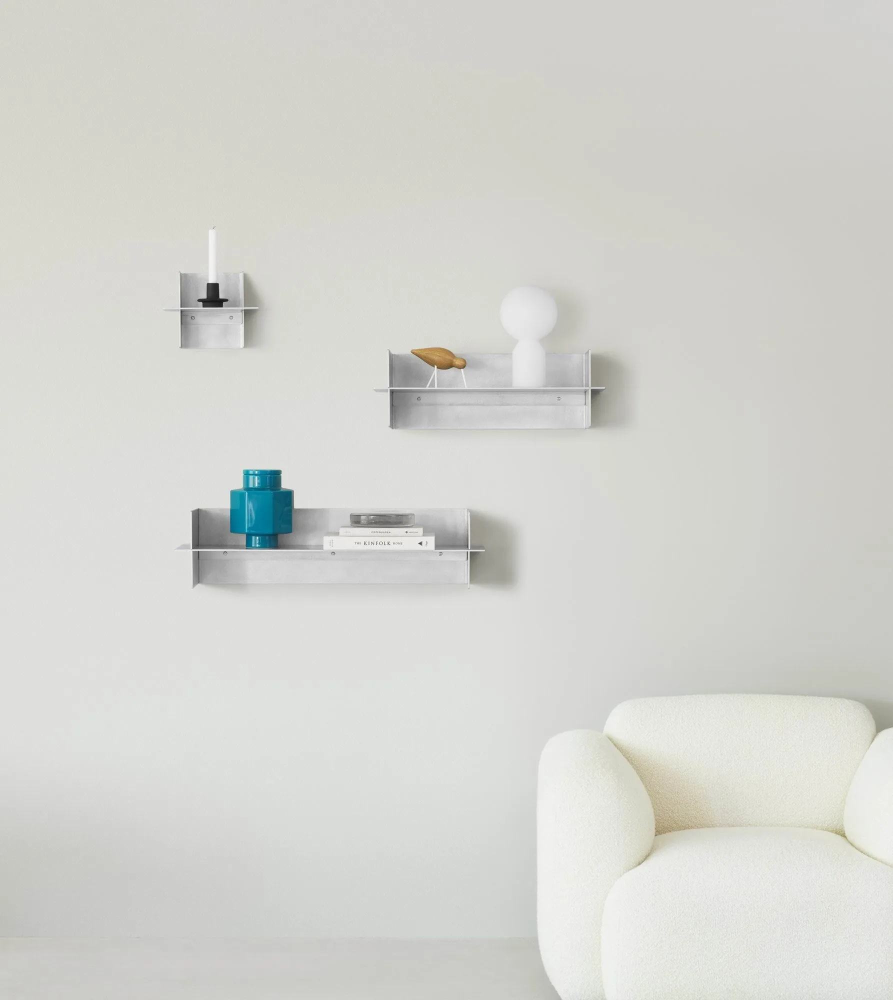 Alu Shelf hylle 25 cm, Aluminium Normann Copenhagen