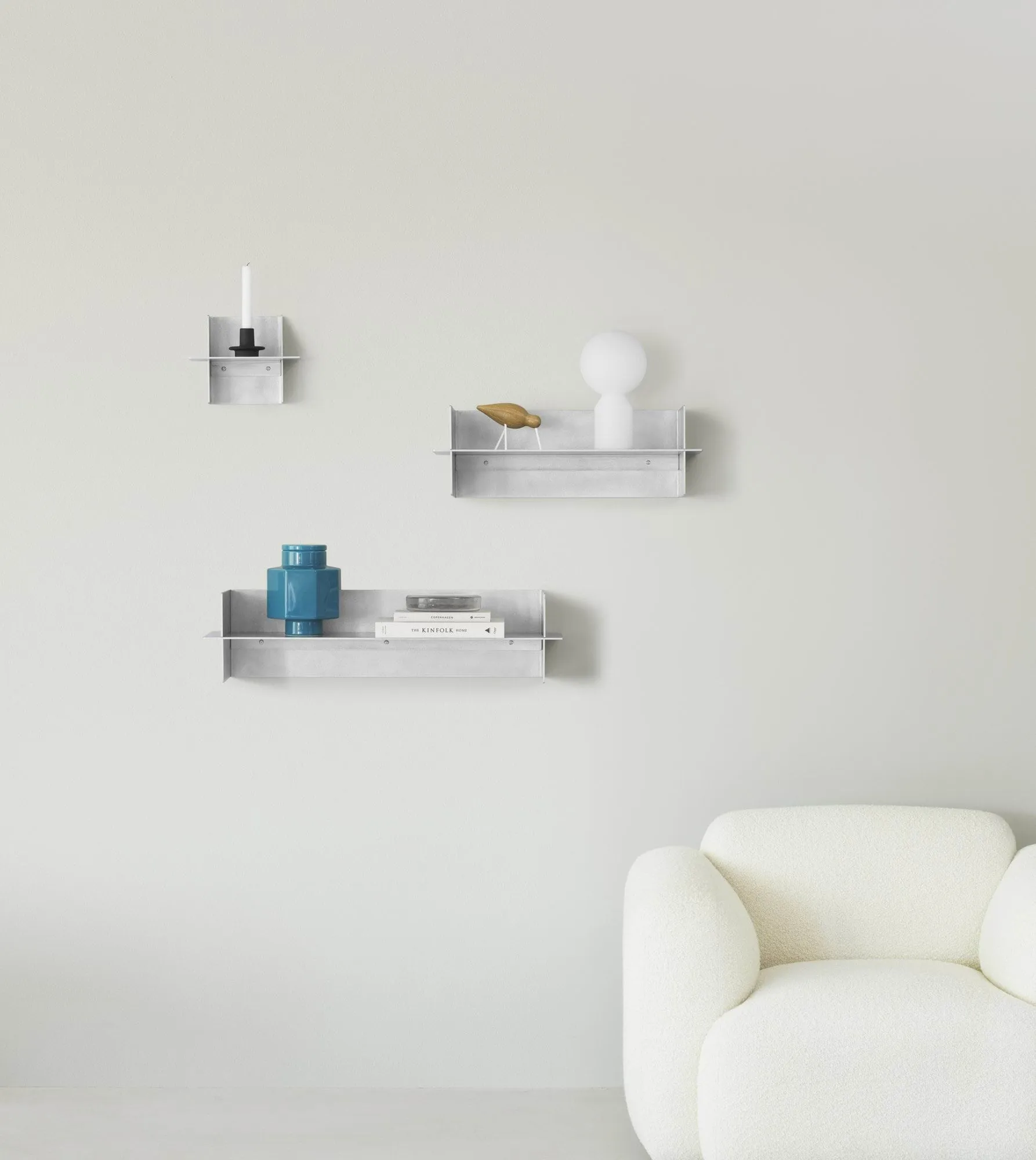 Alu Shelf hylle 80 cm, Aluminium Normann Copenhagen