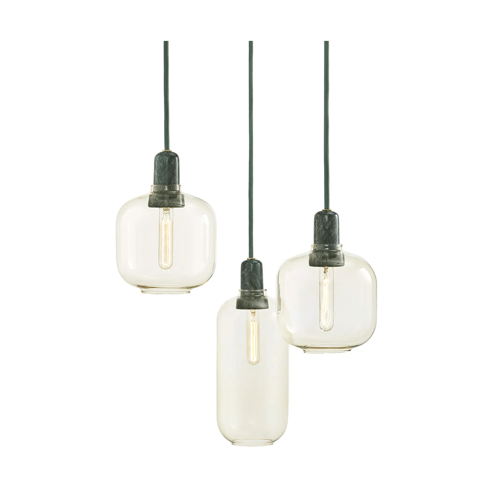 Amp lampe liten, gull-grønn Normann Copenhagen