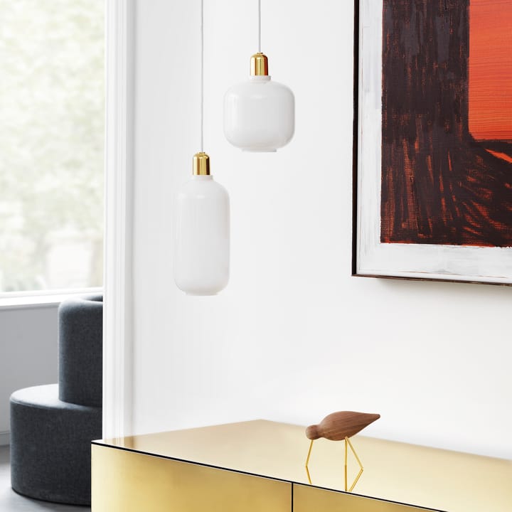 Amp lampe liten, Hvit-messing Normann Copenhagen