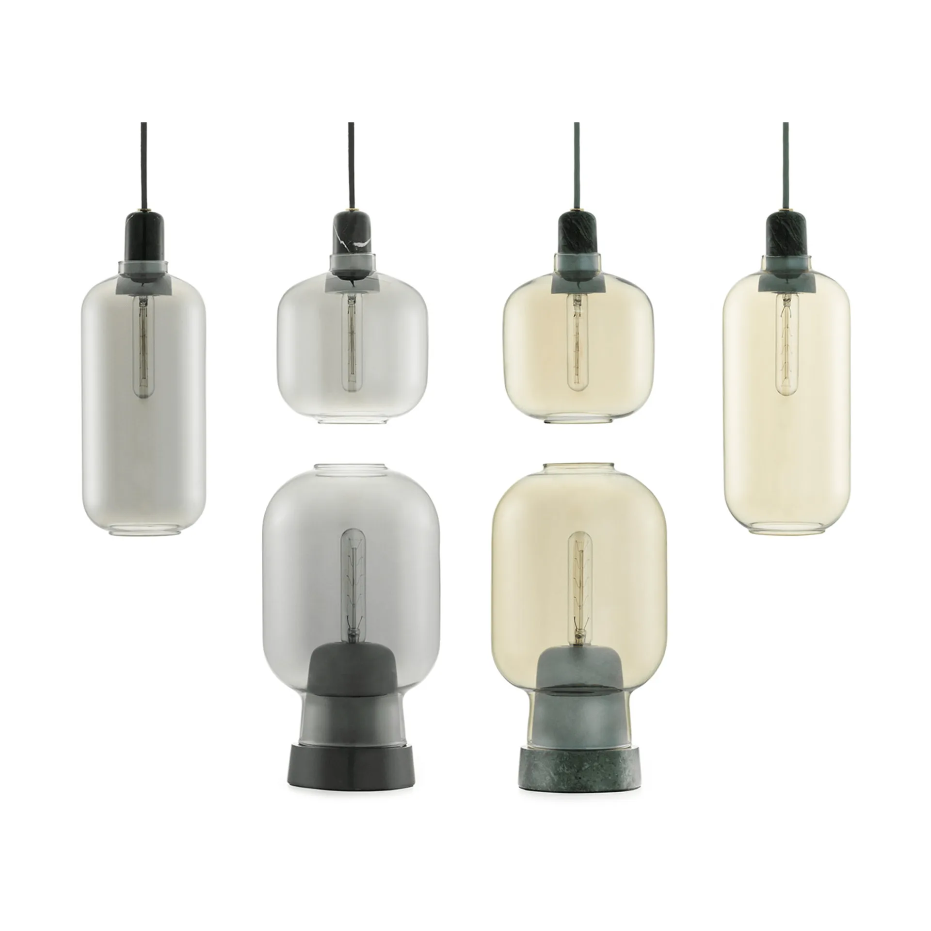 Amp lampe stor, grå-sort Normann Copenhagen