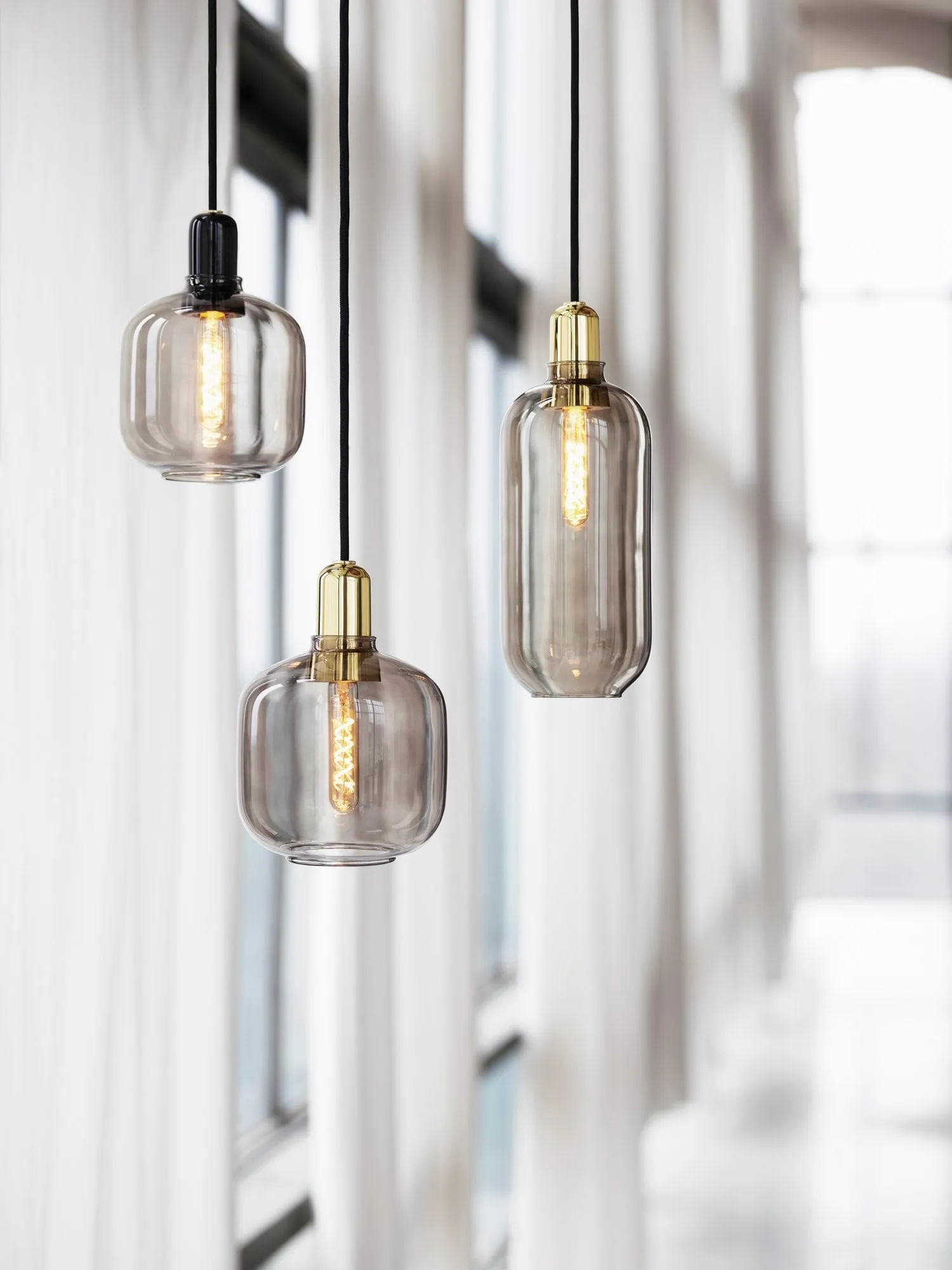 Amp lampe stor, Smoke-messing Normann Copenhagen