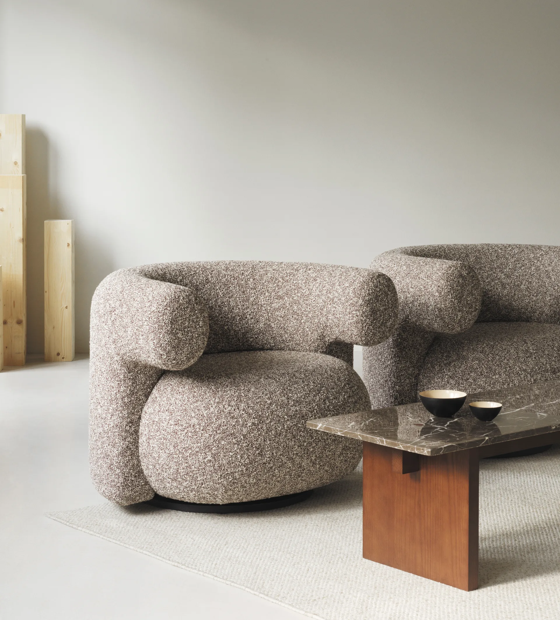 Burra loungestol w. return, Zero 0011 Normann Copenhagen