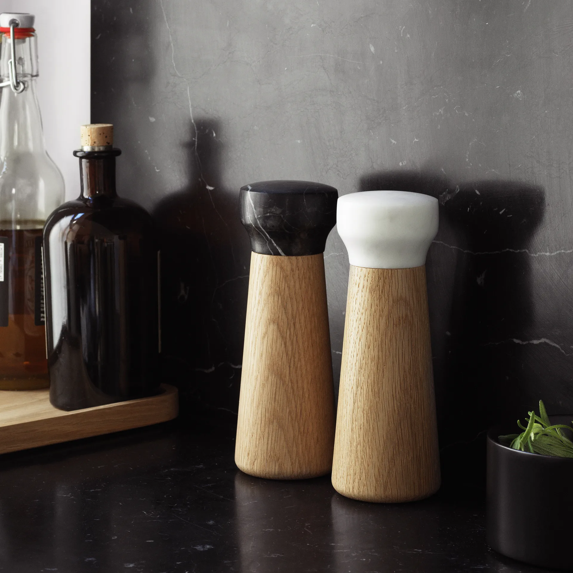Craft pepperkvern eik-svart marmor, liten Normann Copenhagen