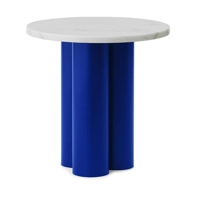 Dit sidebord Ø40 cm, White Carrara-bright blue Normann Copenhagen