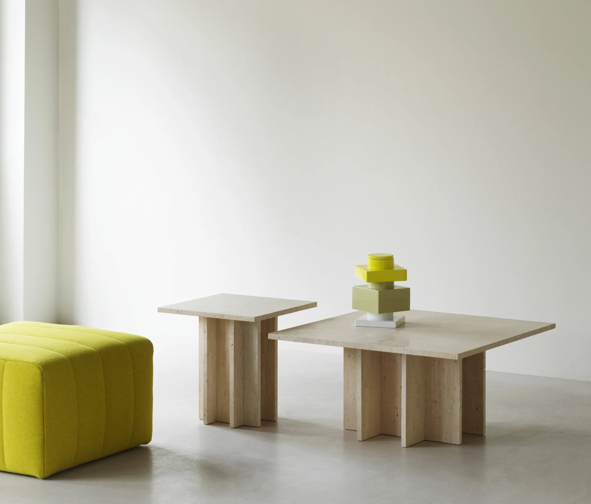 Edge sofabord large, Travertine Normann Copenhagen