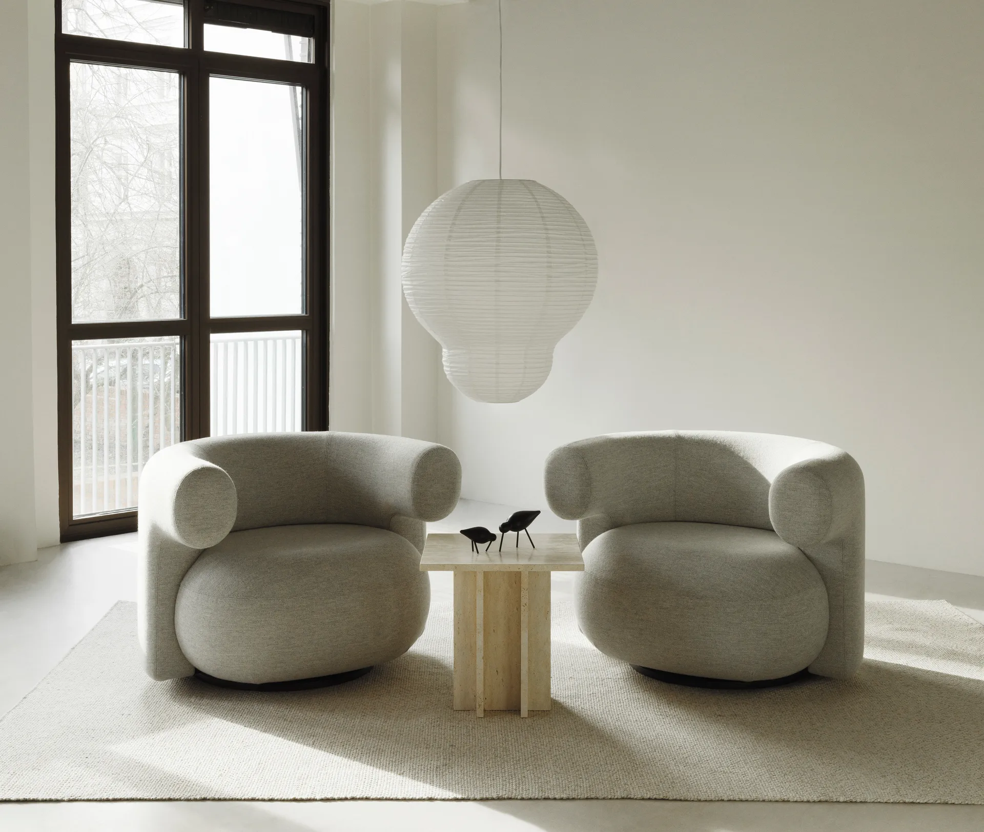 Edge sofabord small, Travertine Normann Copenhagen