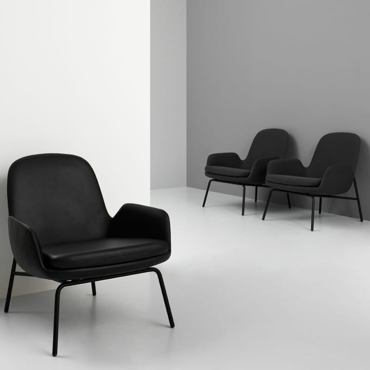 Era Low loungestol - skinn tango sort - Normann Copenhagen