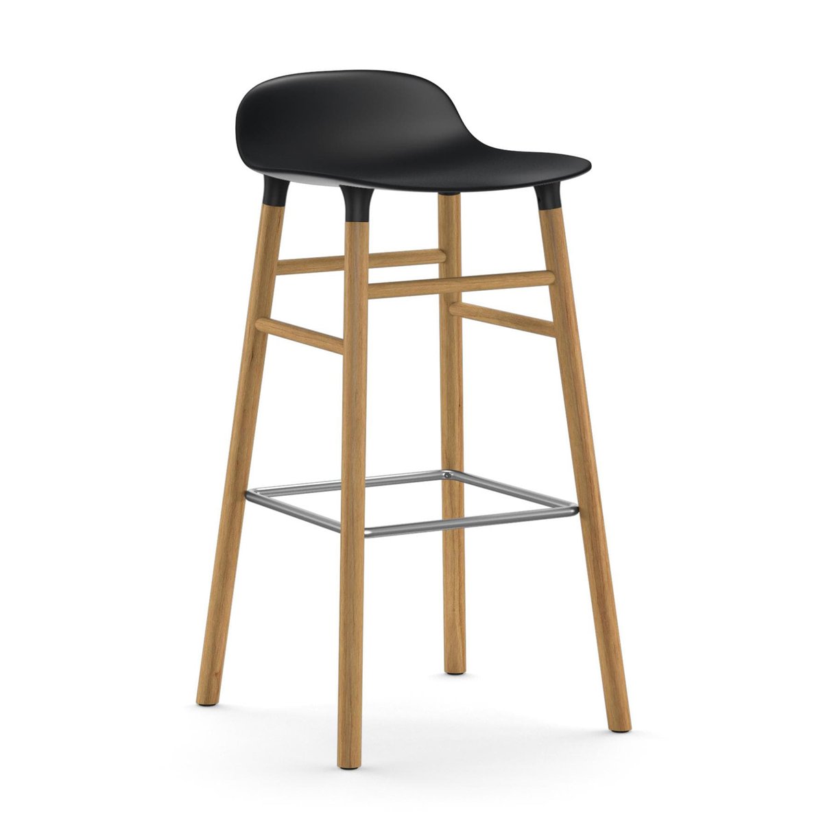 Bilde av Normann Copenhagen Form barstol eikebein 75 cm svart