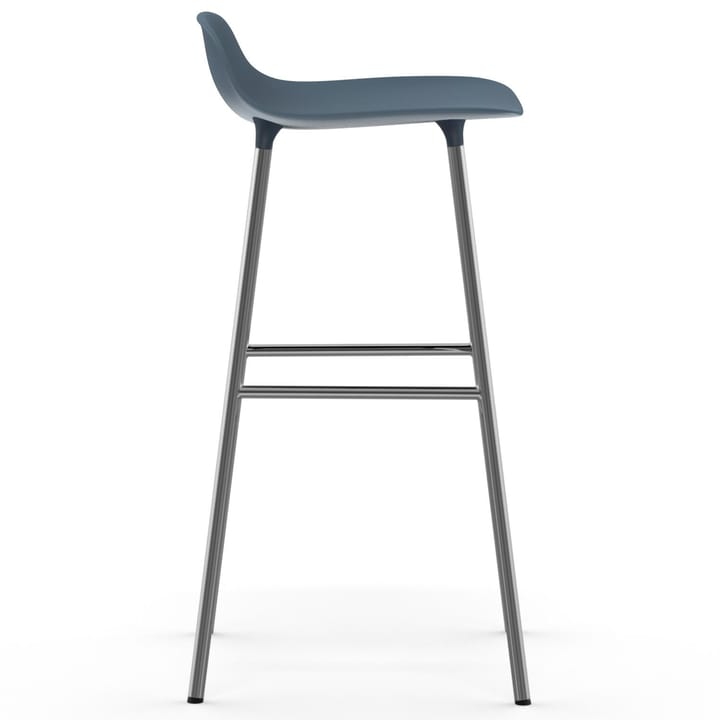 Form barstol forkromede bein 75 cm - Blå - Normann Copenhagen