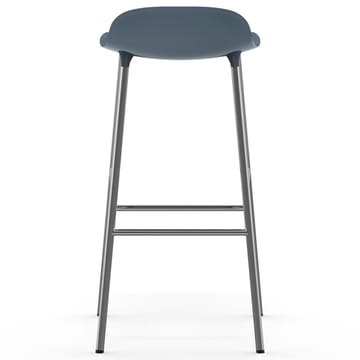 Form barstol forkromede bein 75 cm - Blå - Normann Copenhagen