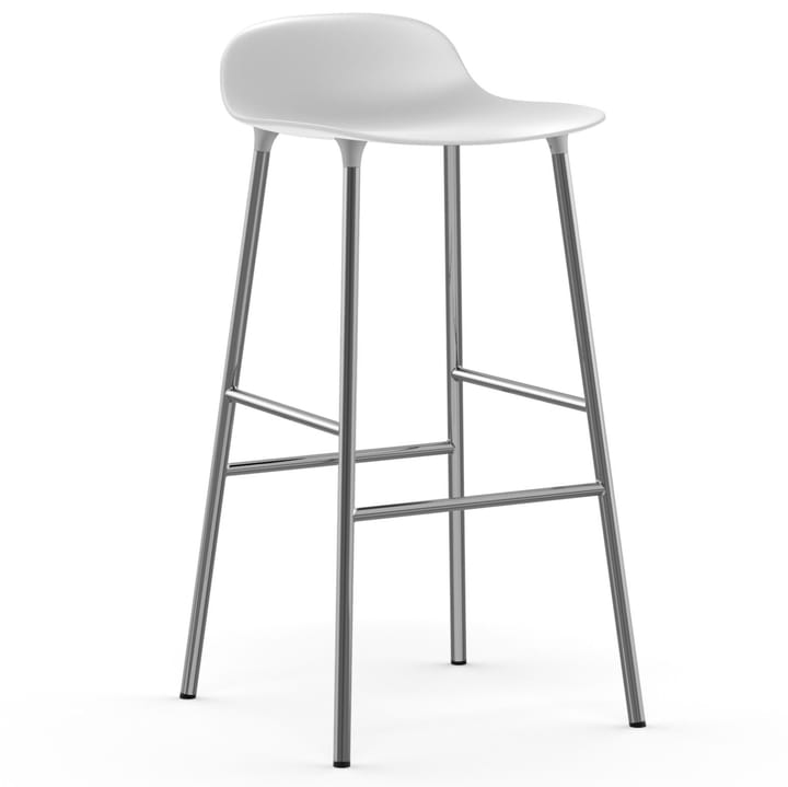 Form barstol forkromede bein 75 cm - Hvit - Normann Copenhagen