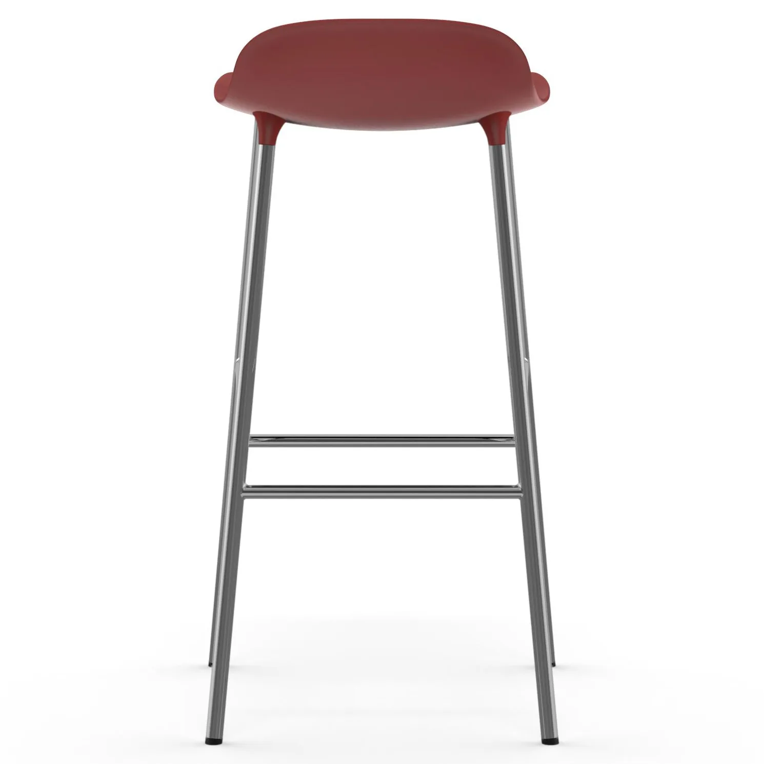 Form barstol forkromede bein 75 cm, Rød Normann Copenhagen