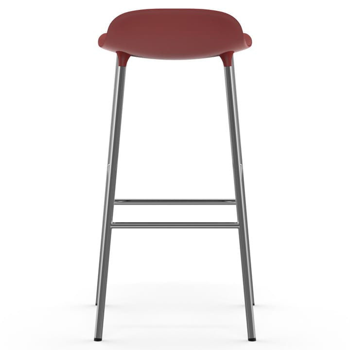 Form barstol forkromede bein 75 cm - Rød - Normann Copenhagen
