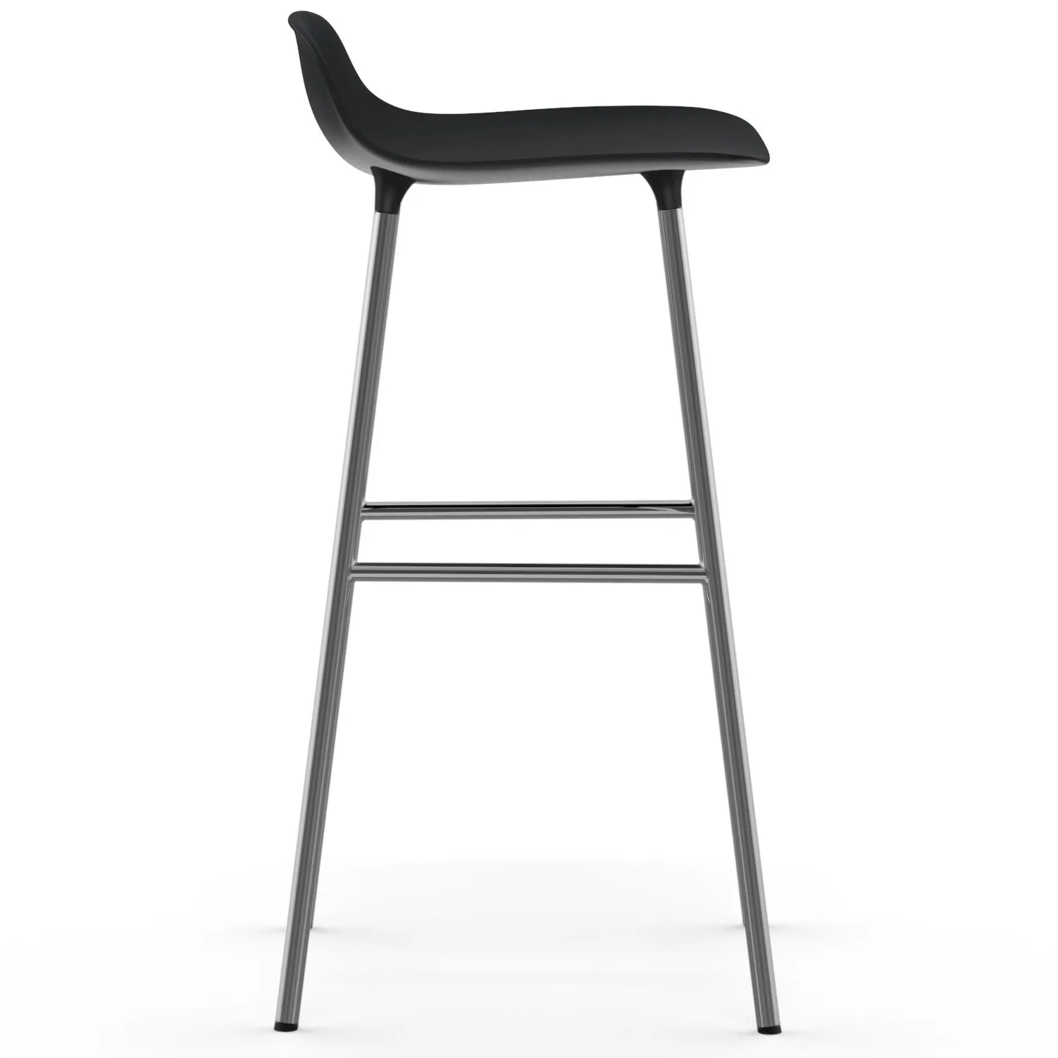 Form barstol forkromede bein 75 cm, Svart Normann Copenhagen