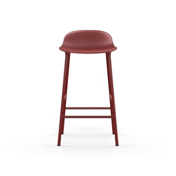 Form barstol lav - red, rødlakkerte stålben - Normann Copenhagen