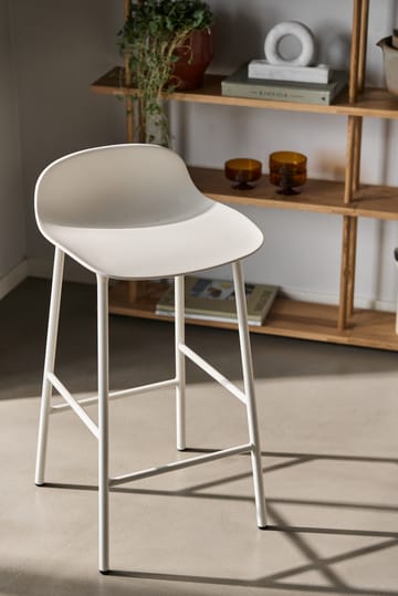 Form Chair barstol metallben - hvit - Normann Copenhagen