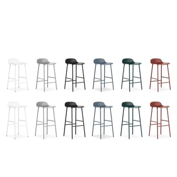 Form Chair barstol metallben - hvit - Normann Copenhagen