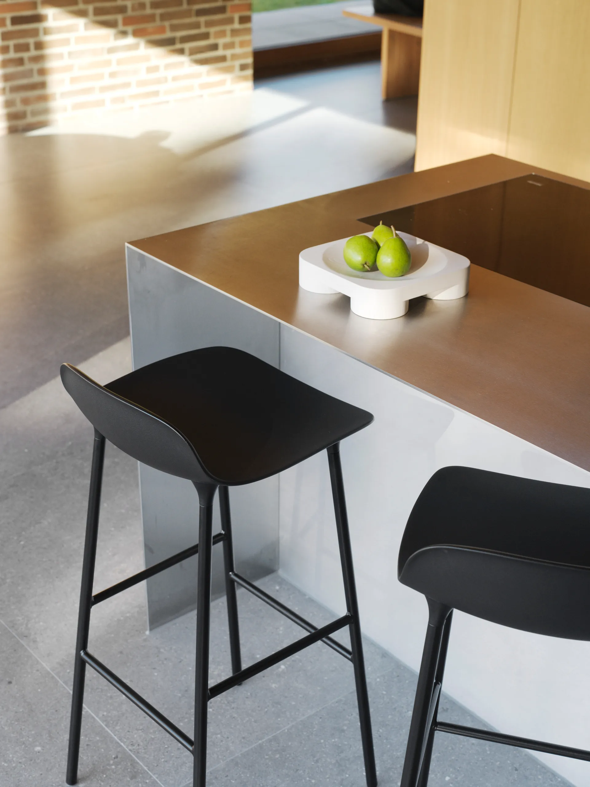 Form Chair barstol metallben, Svart Normann Copenhagen