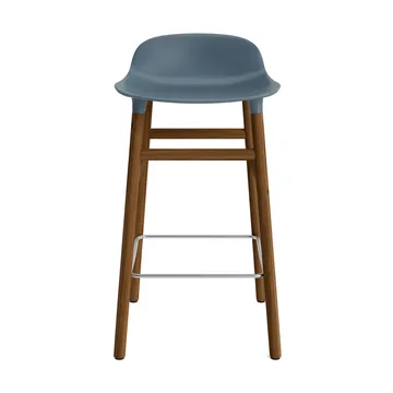 Form Chair barstol valnøttben - blå - Normann Copenhagen