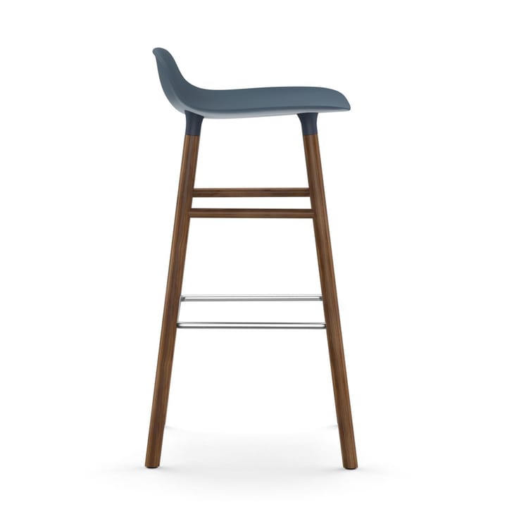 Form Chair barstol valnøttben, blå Normann Copenhagen